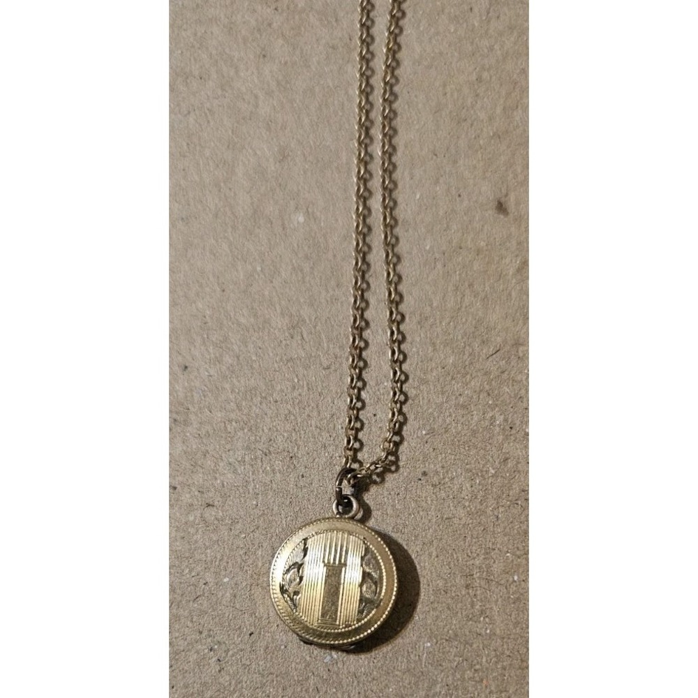 Vintage LeStage 1/20 12K GF Gold Filled Dainty Locket Pendant - Picture 2 of 8
